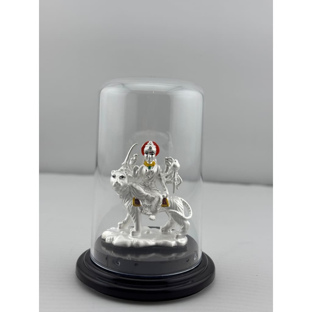 999 Pure Silver Ambemata Idol 7gm – Divine Amba Murti for Navratri & Temple Décor