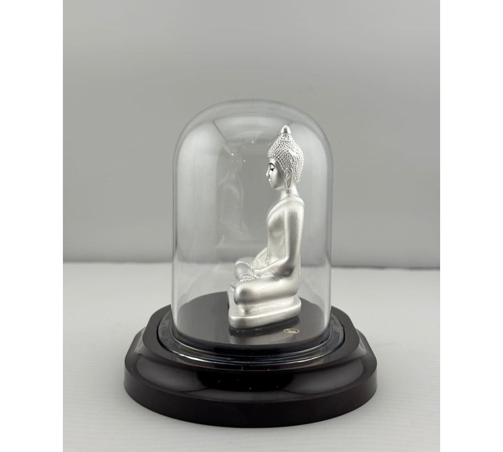 999 Pure Silver Buddha Idol – Serene Gautam Buddha Murti for Peace & Meditation