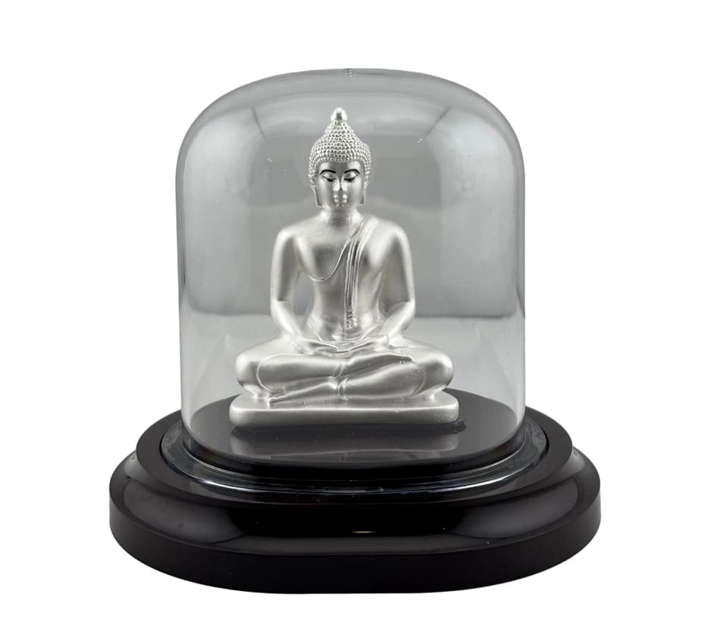 999 Pure Silver Buddha Idol – Serene Gautam Buddha Murti for Peace & Meditation
