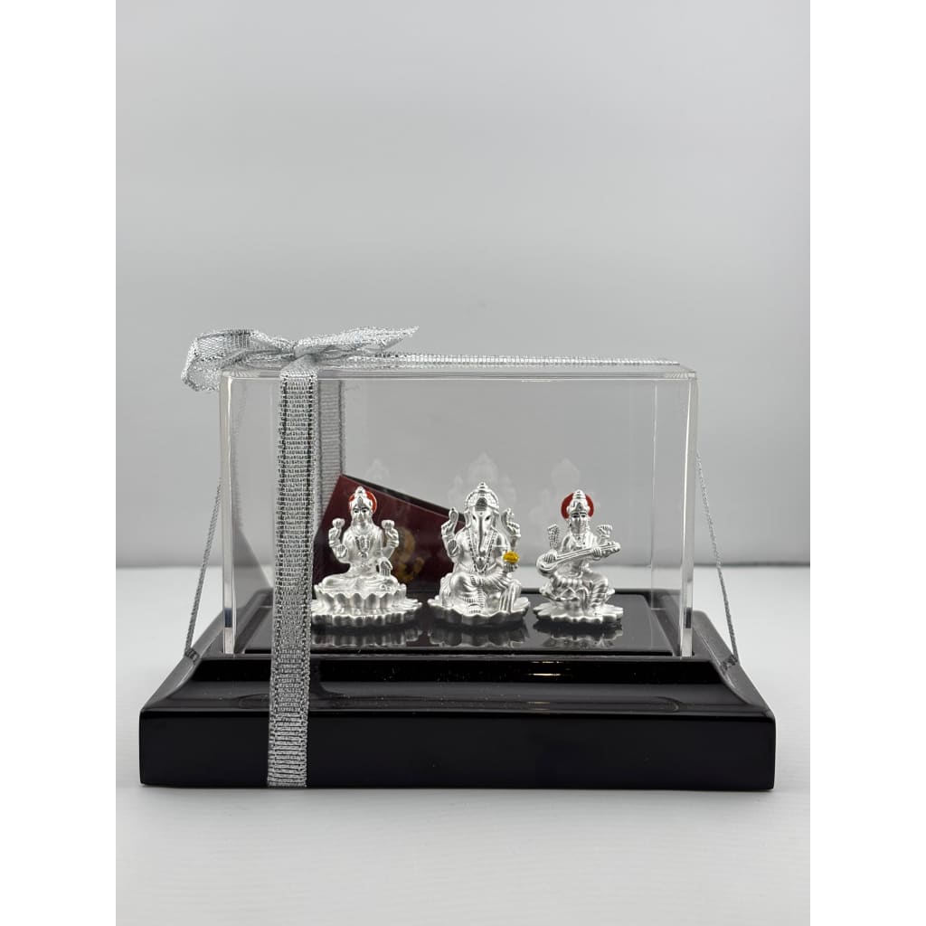999 Pure Silver Ganesh, Lakshmi & Saraswathi Idol 17.75 gm
