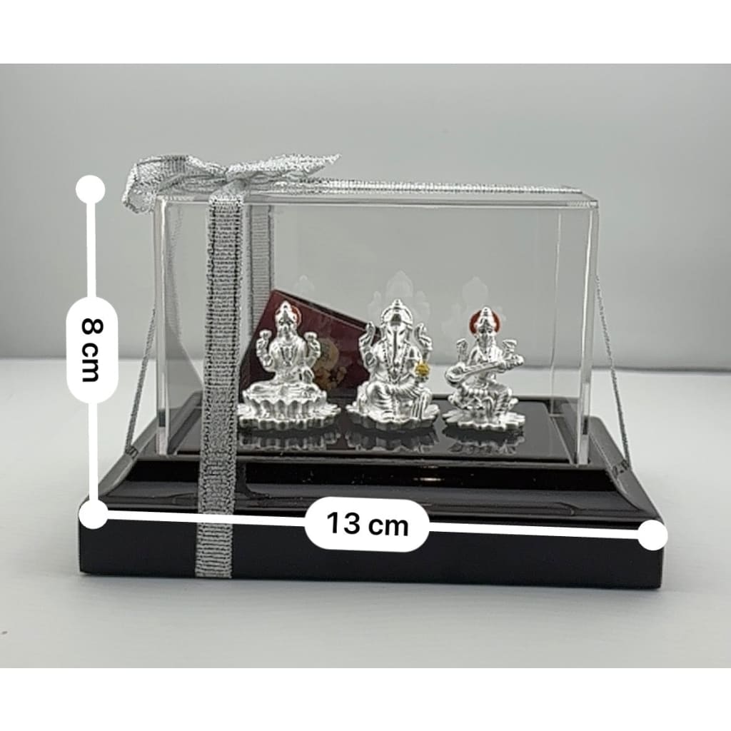 999 Pure Silver Ganesh, Lakshmi & Saraswathi Idol 17.75 gm