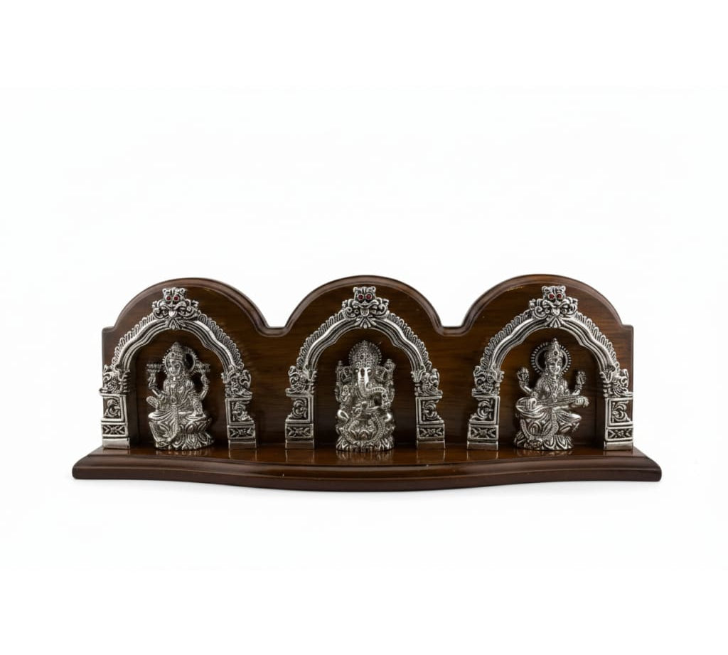 999 Pure Silver Ganesh Lakshmi & Saraswati Idol 155gm –