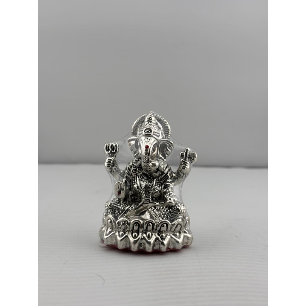 999 Pure Silver Ganesha Idol Design 2 24gm – Divine Ganpati Murti for Home Mandir & Gifting