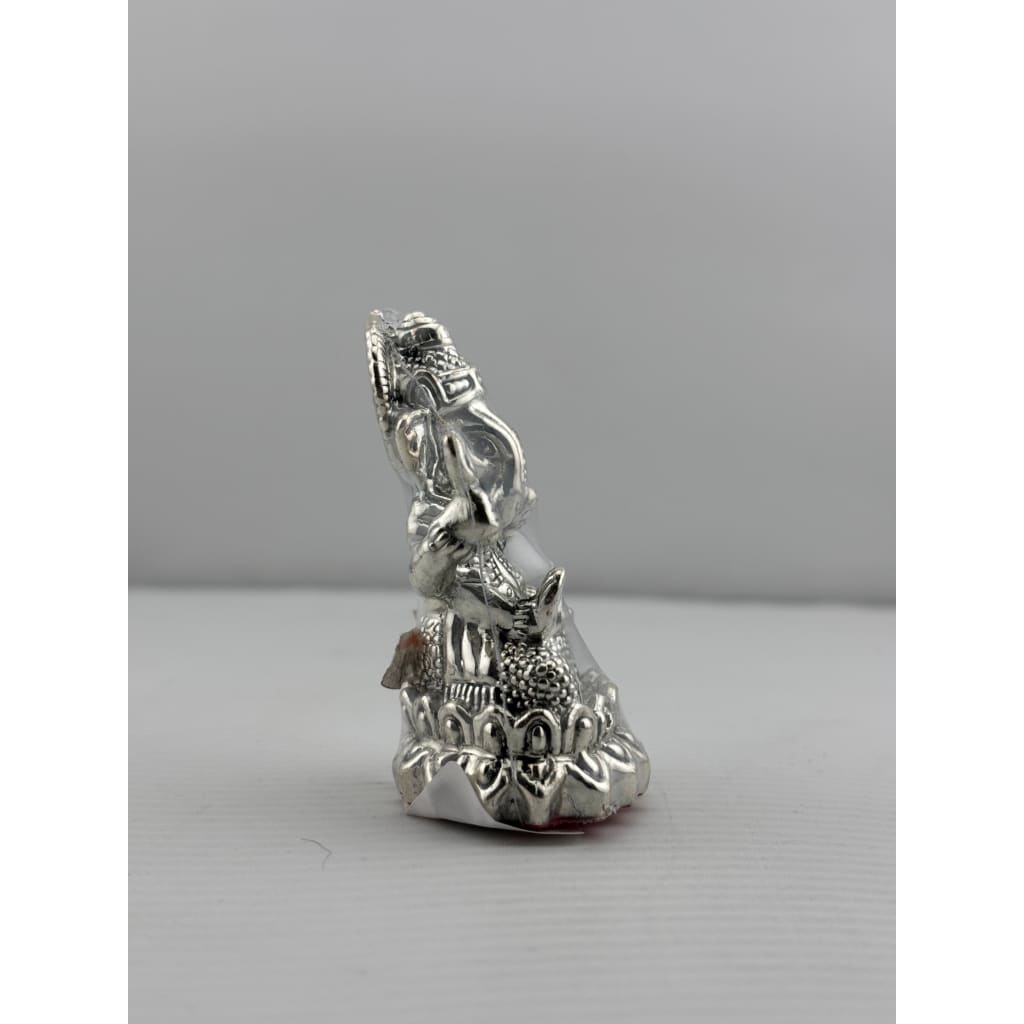 999 Pure Silver Ganesha Idol Design 2 24gm – Divine Ganpati Murti for Home Mandir & Gifting