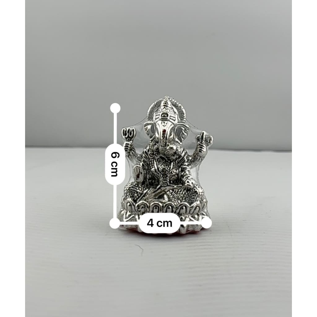 999 Pure Silver Ganesha Idol Design 2 24gm – Divine Ganpati Murti for Home Mandir & Gifting