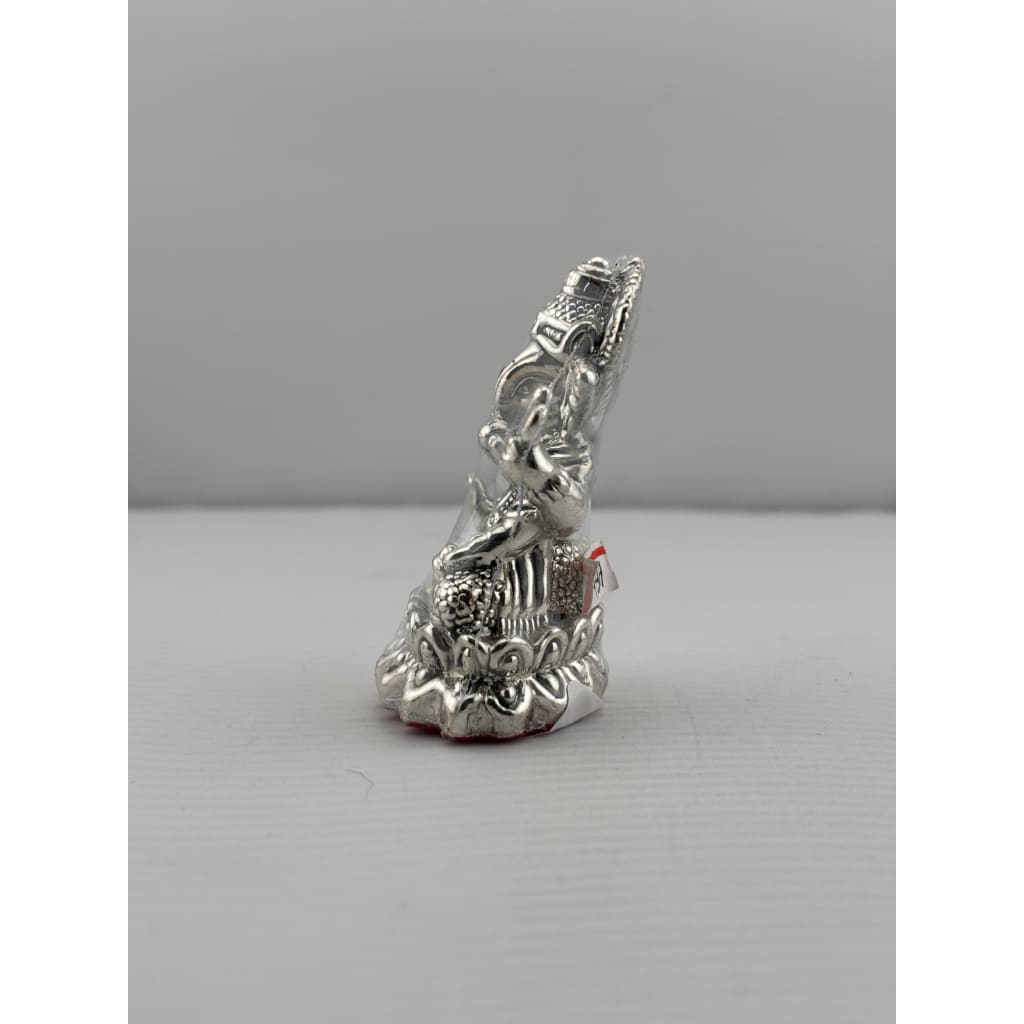 999 Pure Silver Ganesha Idol Design 2 24gm – Divine Ganpati Murti for Home Mandir & Gifting