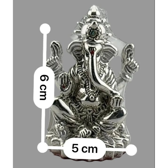 999 Pure Silver Ganesha Idol Design 3 20gm – Divine Ganpati Murti for Home Mandir & Gifting