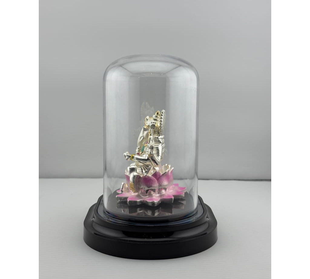 999 Pure Silver Ganesha Idol – Detailed Ganpati Murti for Home Mandir & Pooja