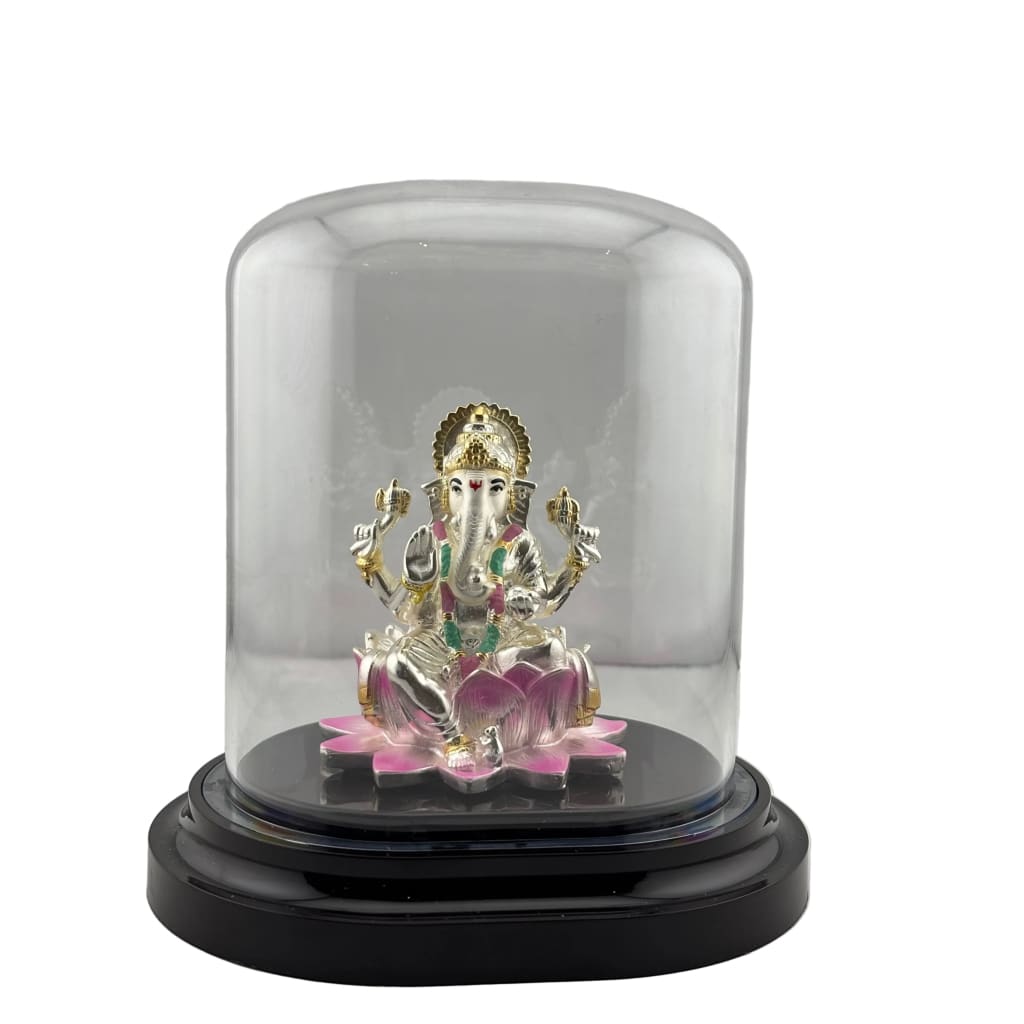 999 Pure Silver Ganesha Idol – Detailed Ganpati Murti for Home Mandir & Pooja
