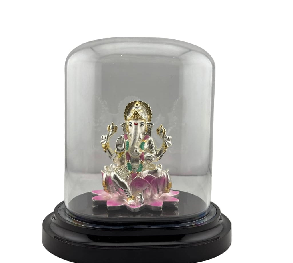 999 Pure Silver Ganesha Idol – Detailed Ganpati Murti for Home Mandir & Pooja