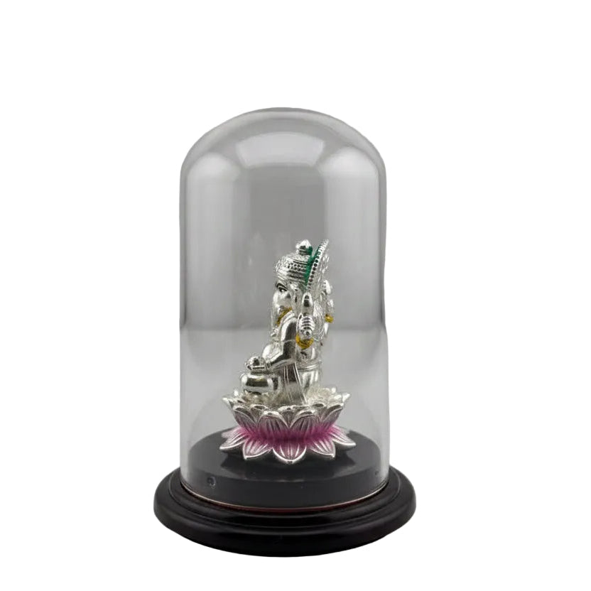 999 Pure Silver Ganesha Idol – Ganpati Murti for Home Mandir & Gifting