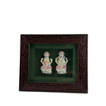999 Pure Silver Ganesha & Lakshmi Flat Idol with Box 10gm –