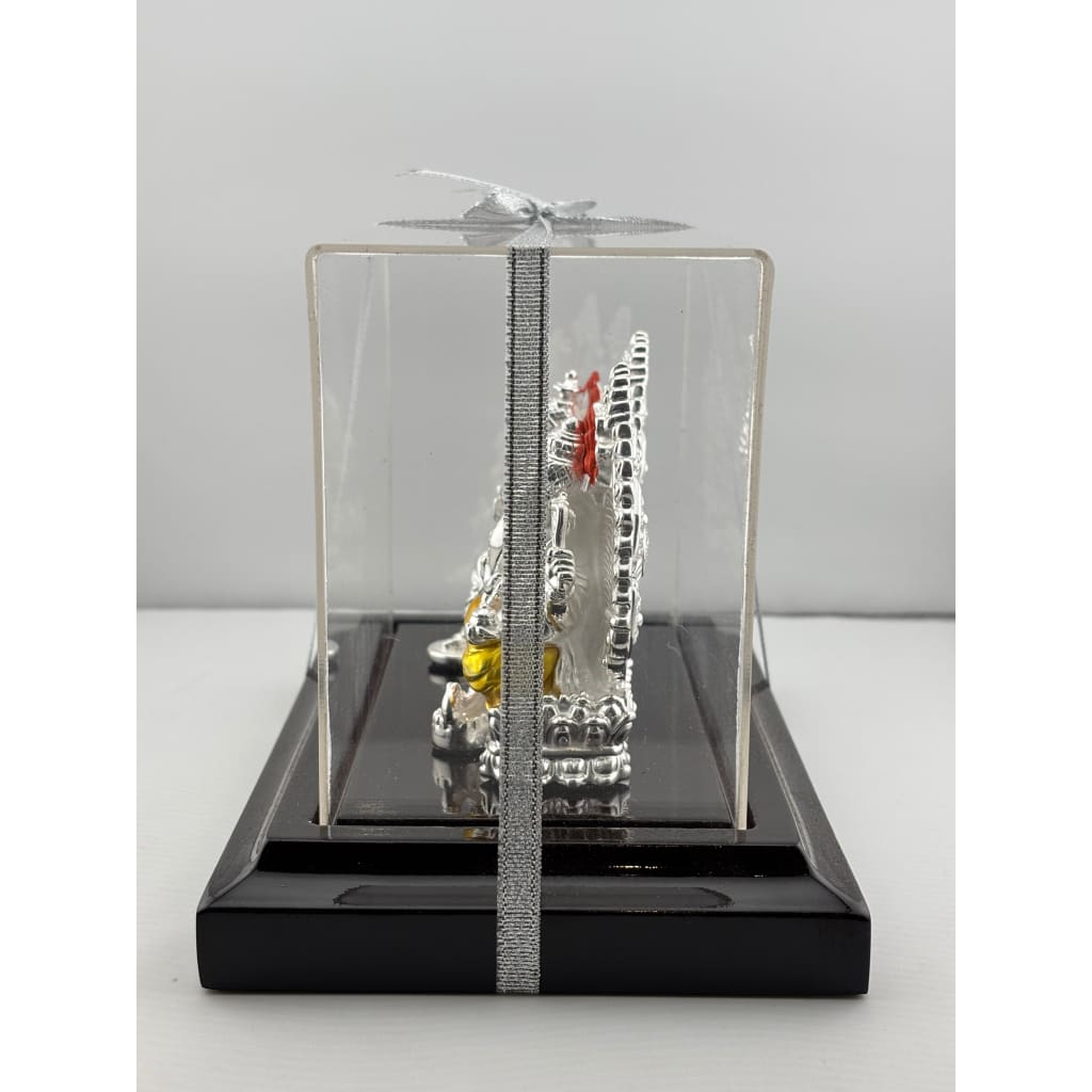 999 Pure Silver Ganesha & Lakshmi Idol 136gm – Grand Prosperity Murti for Home Mandir