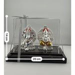 999 Pure Silver Ganesha & Lakshmi Idol 136gm – Grand Prosperity Murti for Home Mandir