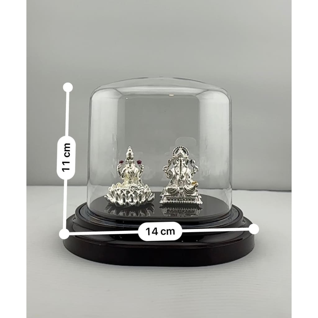 999 Pure Silver Ganesha & Lakshmi Idol 13gm – Prosperity Murti for Diwali & Temple Décor