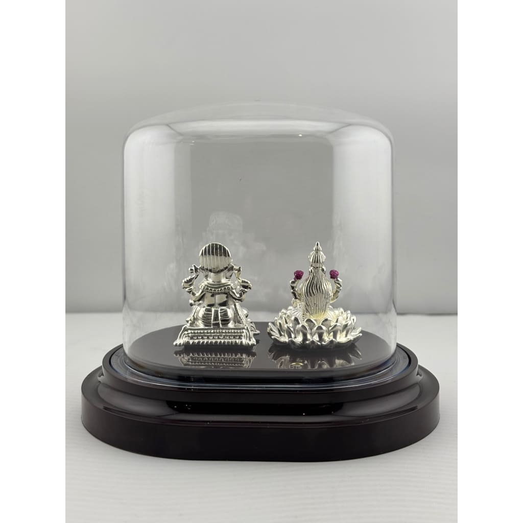 999 Pure Silver Ganesha & Lakshmi Idol 13gm – Prosperity Murti for Diwali & Temple Décor