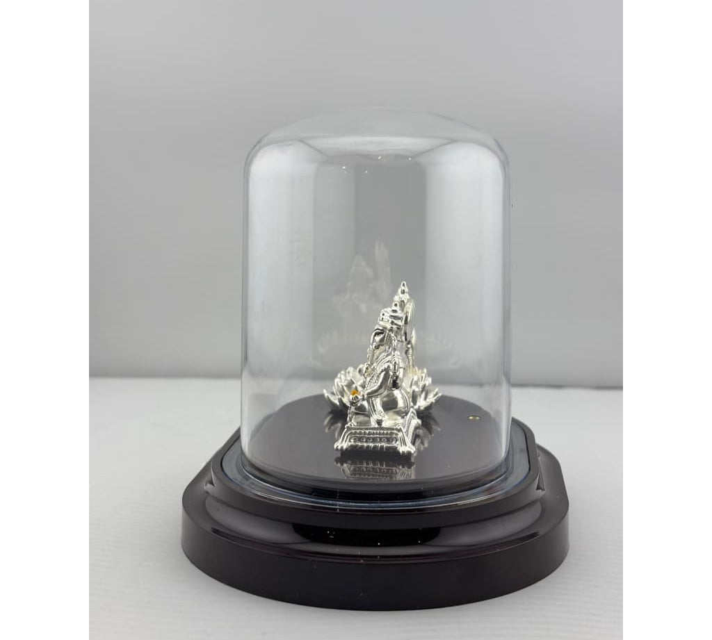 999 Pure Silver Ganesha & Lakshmi Idol 13gm – Prosperity Murti for Diwali & Temple Décor