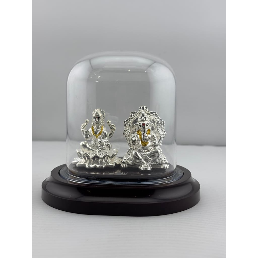 999 Pure Silver Ganesha & Lakshmi Idol 15gm – Prosperity Murti for Diwali & Temple Décor