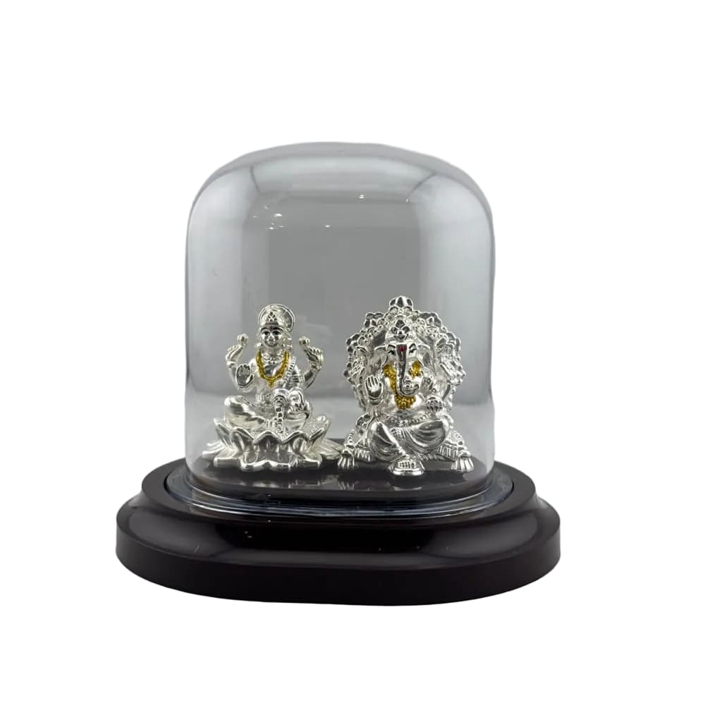 999 Pure Silver Ganesha & Lakshmi Idol 15gm – Prosperity