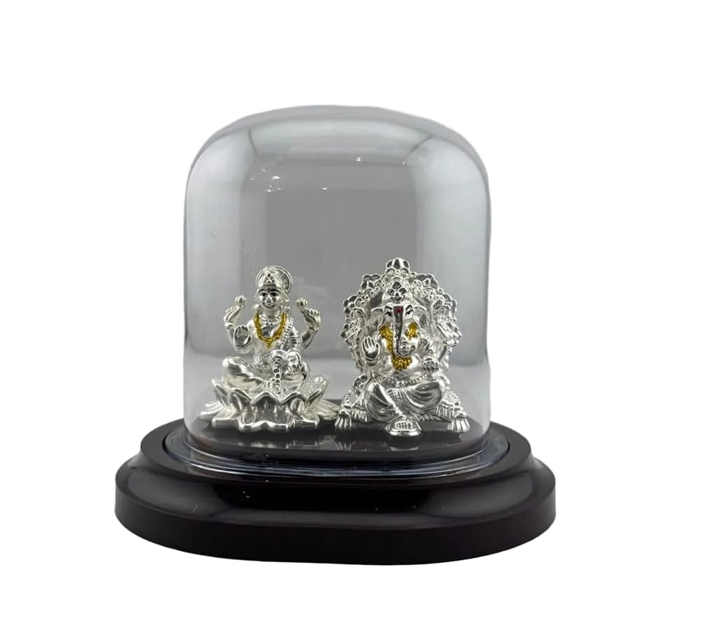 999 Pure Silver Ganesha & Lakshmi Idol 15gm – Prosperity