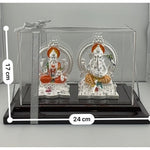 999 Pure Silver Ganesha & Lakshmi Idol 220gm – Prosperity Murti for Temple & Gifting