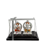 999 Pure Silver Ganesha & Lakshmi Idol 220gm in Protective