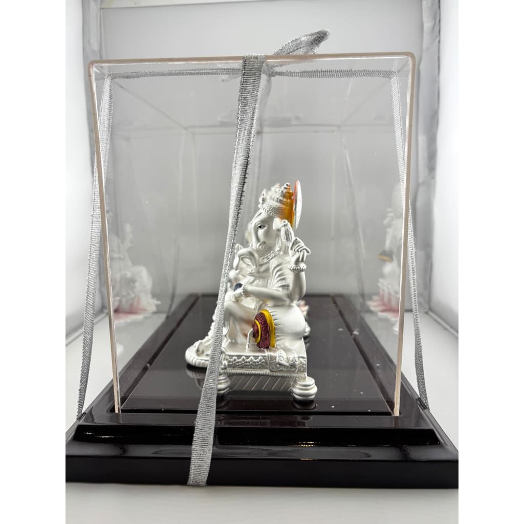 999 Pure Silver Ganesha & Lakshmi Idol 300gm – Prosperity Murti for Diwali & Temple Décor