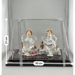 999 Pure Silver Ganesha & Lakshmi Idol 300gm – Prosperity Murti for Diwali & Temple Décor