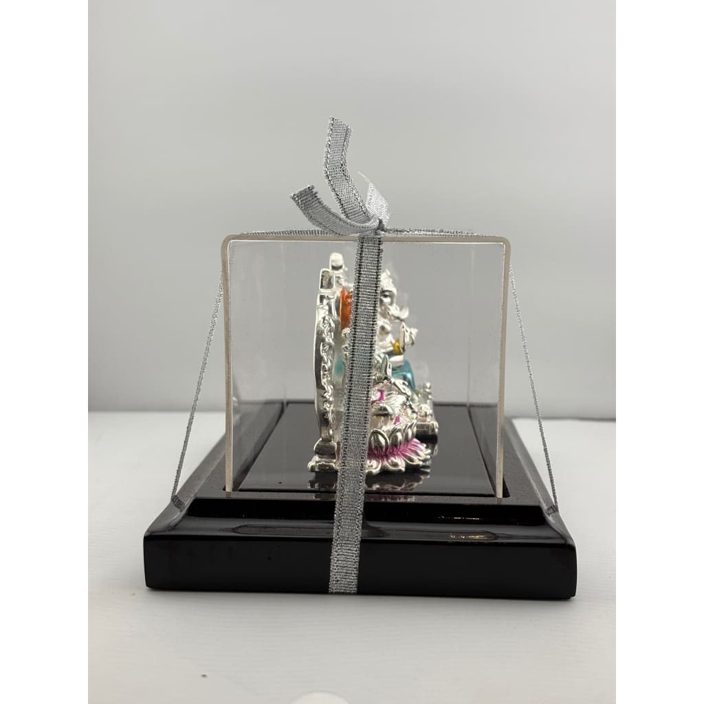 999 Pure Silver Ganesha & Lakshmi Idol 93gm – Divine Prosperity Murti for Home Mandir
