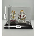 999 Pure Silver Ganesha & Lakshmi Idol 95gm – Auspicious Prosperity Murti for Temple Décor