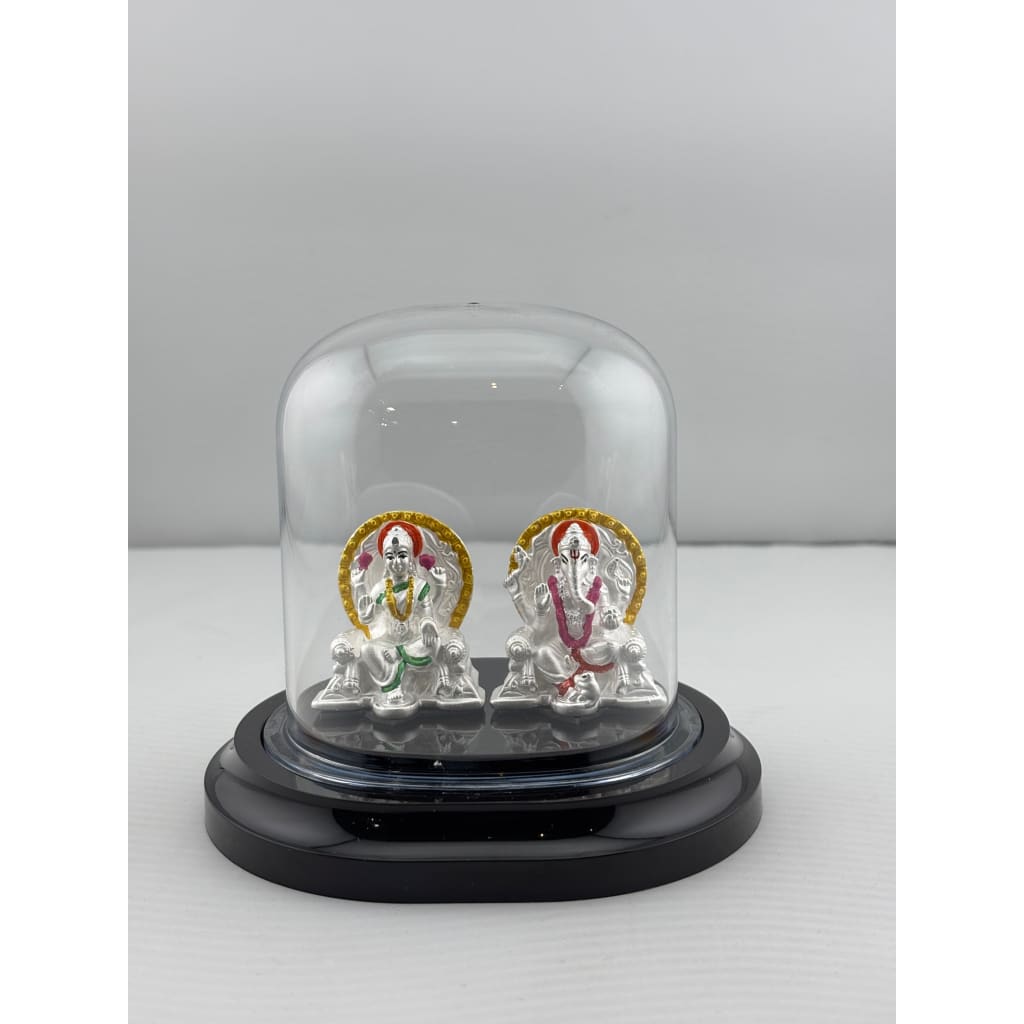 999 Pure Silver Ganesha & Lakshmi Idol Design 2 16gm