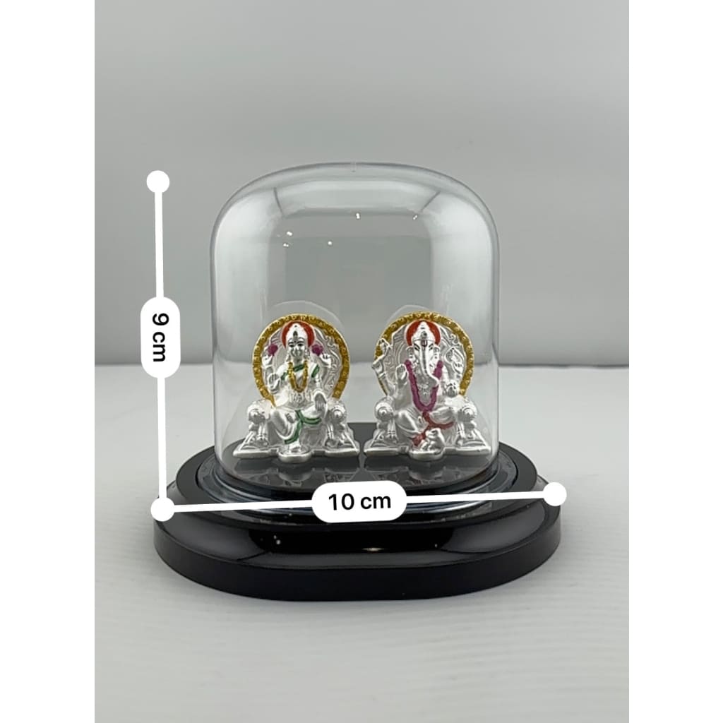 999 Pure Silver Ganesha & Lakshmi Idol Design 2 16gm