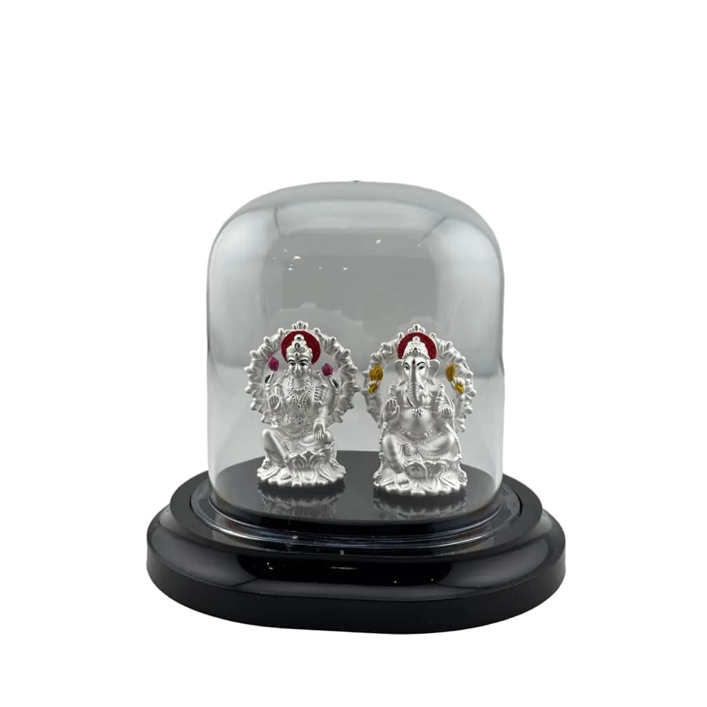 999 Pure Silver Ganesha & Lakshmi Idol Design 3 18gm –