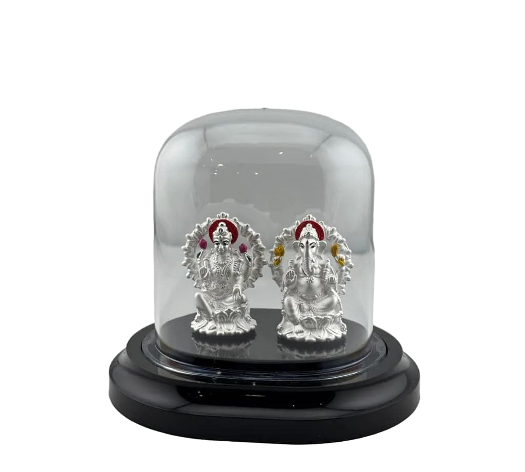 999 Pure Silver Ganesha & Lakshmi Idol Design 3 18gm –