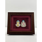 999 Pure Silver Ganesha & Lakshmi Photo Frame 10gm – Auspicious Frame silver idol