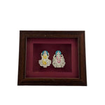 999 Pure Silver Ganesha & Lakshmi Photo Frame 10gm –