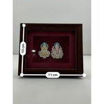 999 Pure Silver Ganesha & Lakshmi Photo Frame 10gm – Auspicious Frame silver idol