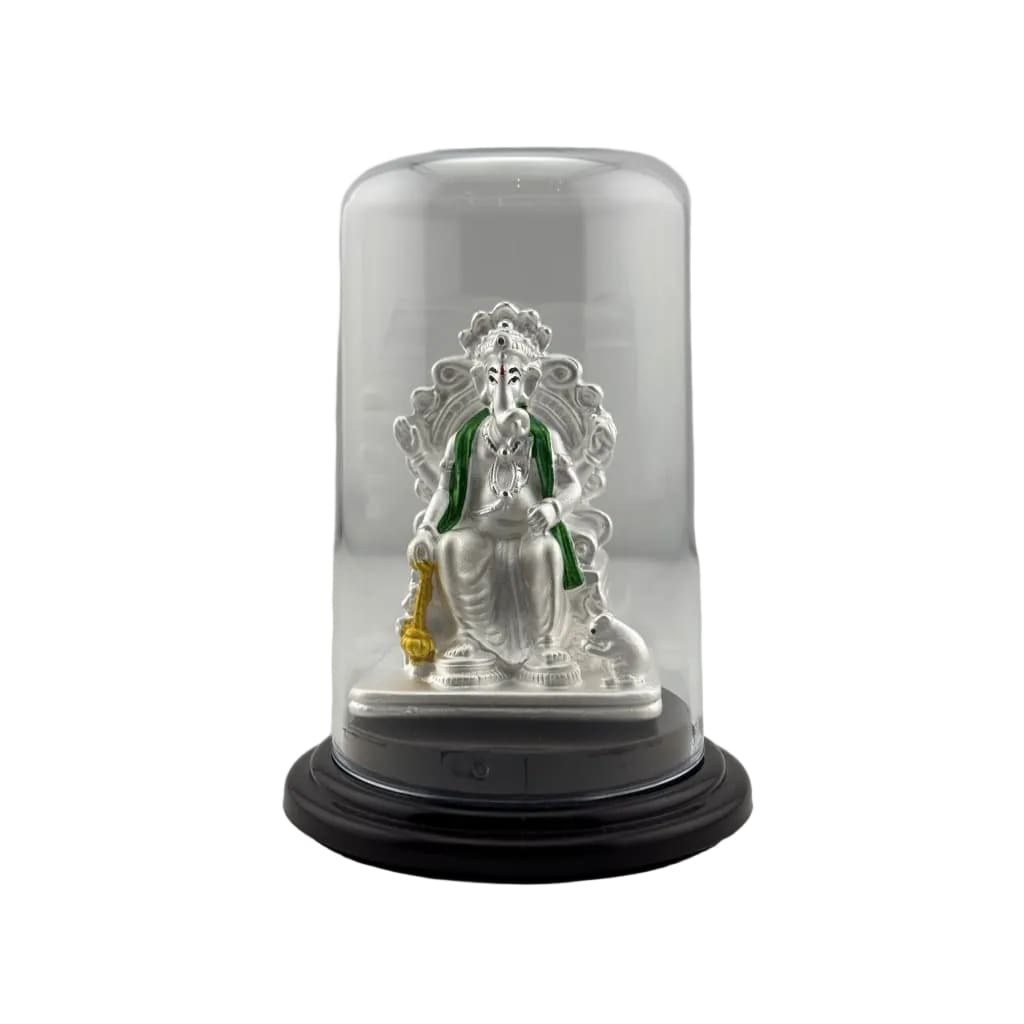 999 Pure Silver Ganesha (Lalbaugcha Raja) Idol 12gm