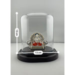 999 Pure Silver Ganesha on Sinhasan Idol in 32.15 gm Protective Acrylic Dome