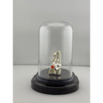999 Pure Silver Ganesha on Sinhasan Idol in 32.15 gm Protective Acrylic Dome