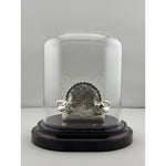 999 Pure Silver Ganesha on Sinhasan Idol in 32.15 gm Protective Acrylic Dome