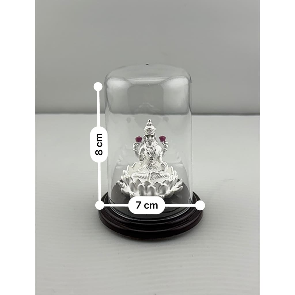 999 Pure Silver Goddess Lakshmi Idol 9gm – Floral Laxmi Murti for Diwali & Pooja