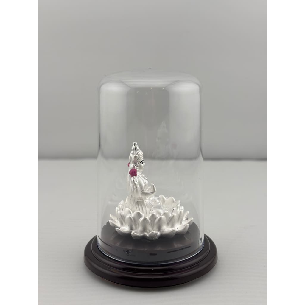 999 Pure Silver Goddess Lakshmi Idol 9gm – Floral Laxmi Murti for Diwali & Pooja