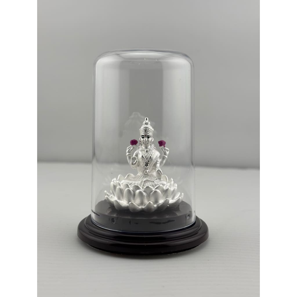 999 Pure Silver Goddess Lakshmi Idol 9gm – Floral Laxmi Murti for Diwali & Pooja