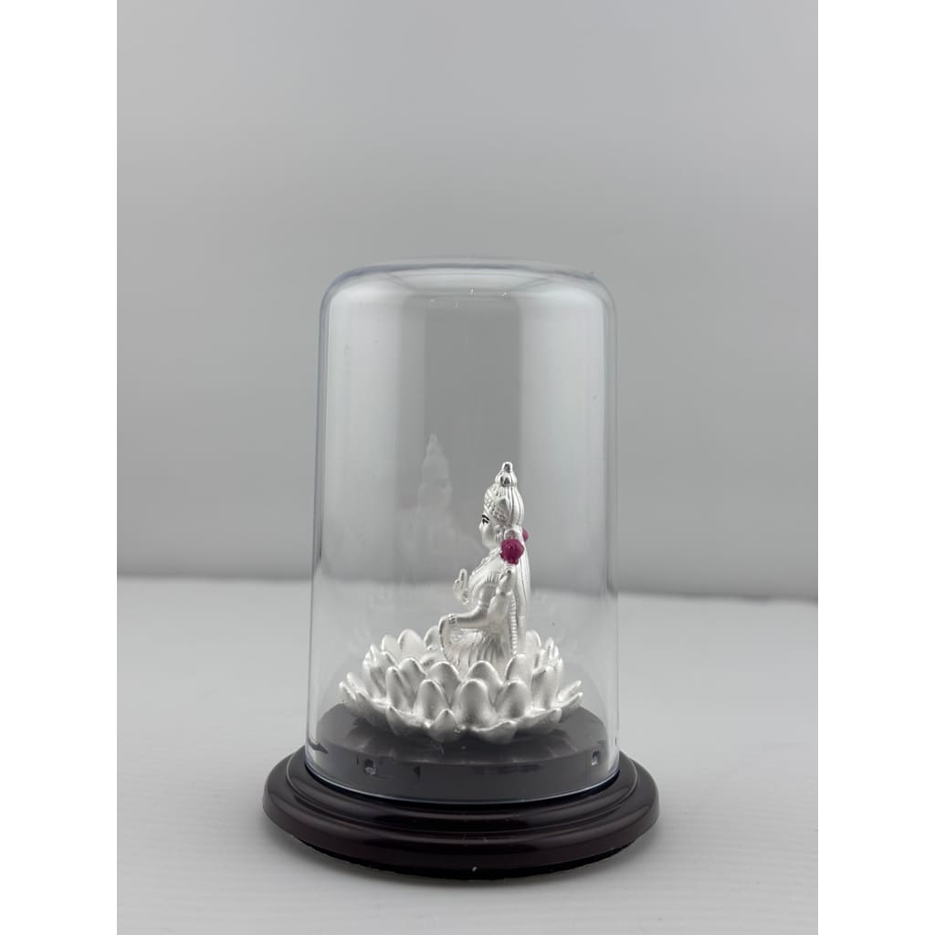 999 Pure Silver Goddess Lakshmi Idol 9gm – Floral Laxmi Murti for Diwali & Pooja