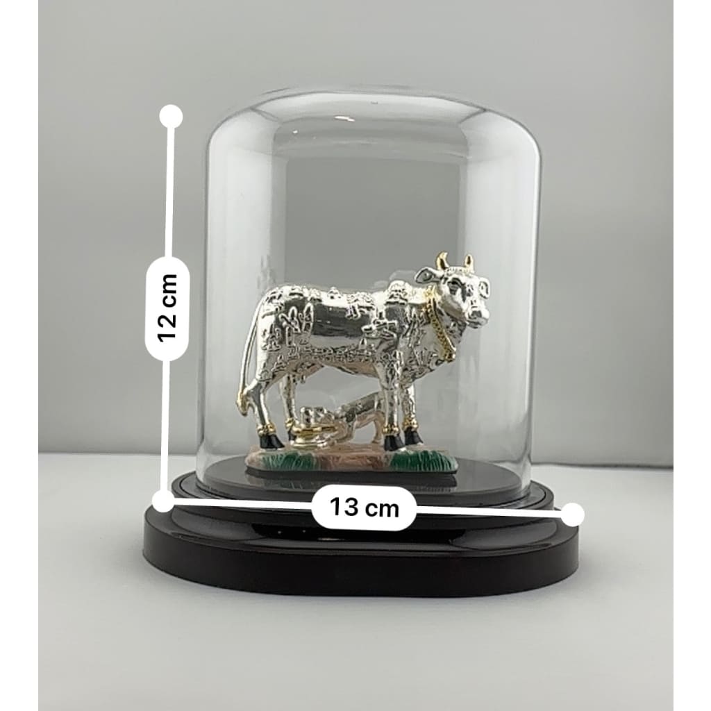 999 Pure Silver Kamadhenu Idol 39.73 gm – Sacred Wish – Fulfilling Cow Murti for Home Mandir