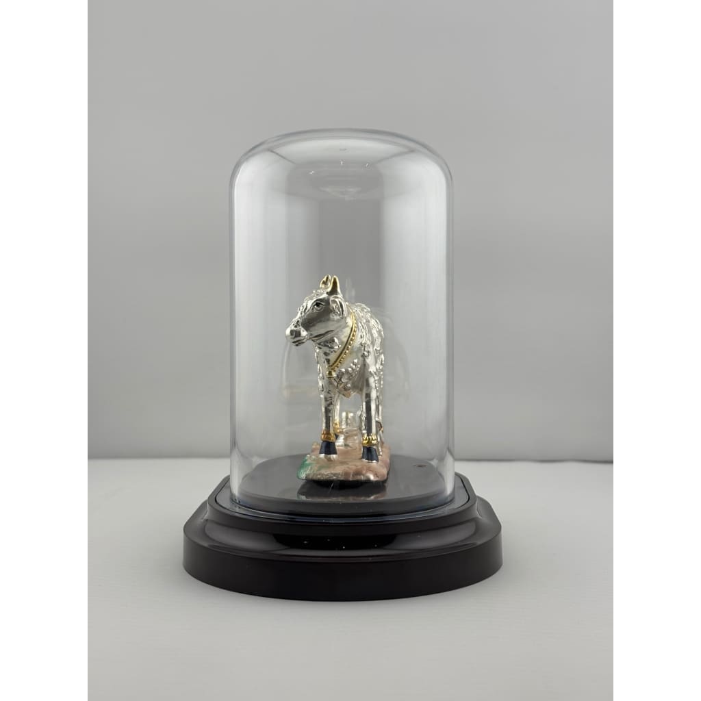 999 Pure Silver Kamadhenu Idol 39.73 gm – Sacred Wish – Fulfilling Cow Murti for Home Mandir
