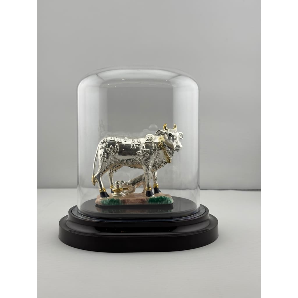 999 Pure Silver Kamadhenu Idol 39.73 gm – Sacred Wish – Fulfilling Cow Murti for Home Mandir