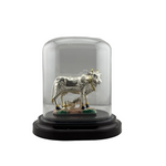999 Pure Silver Kamadhenu Idol 39.73 gm in Protective Acrylic Dome – Sacred Wish-Fulfilling Cow Murti for Home Mandir