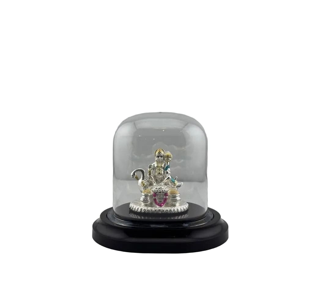 999 Pure Silver Kubera Idol 12gm in Protective Acrylic Dome